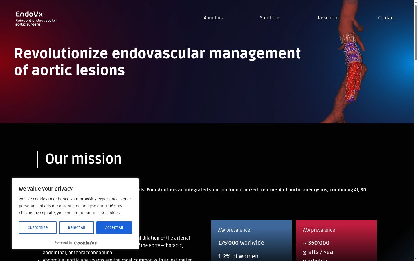 Screenshot del banner di consenso mostrato prima di qualsiasi interazione