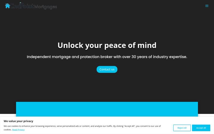 Screenshot of endpointmortgages.com