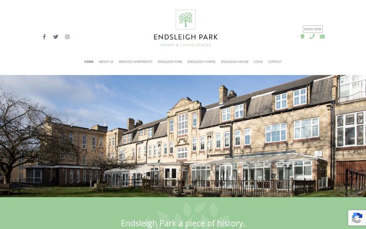 Screenshot ta' endsleigh-park.co.uk