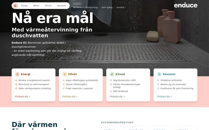 Zrzut ekranu enduce.se