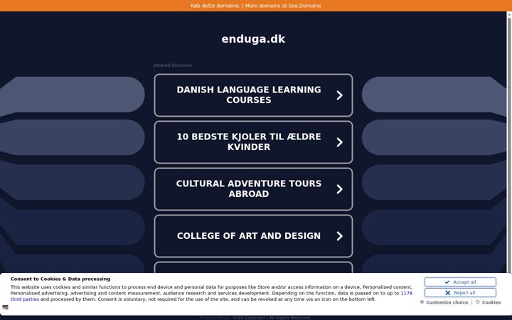 Skärmbild av enduga.dk