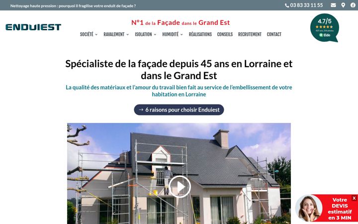 Screenshot of enduiest-lorraine.fr
