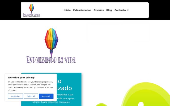 Screenshot of endulzandolavida.com