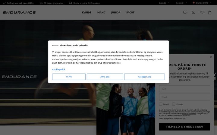 Screenshot of endurance-sportswear.com