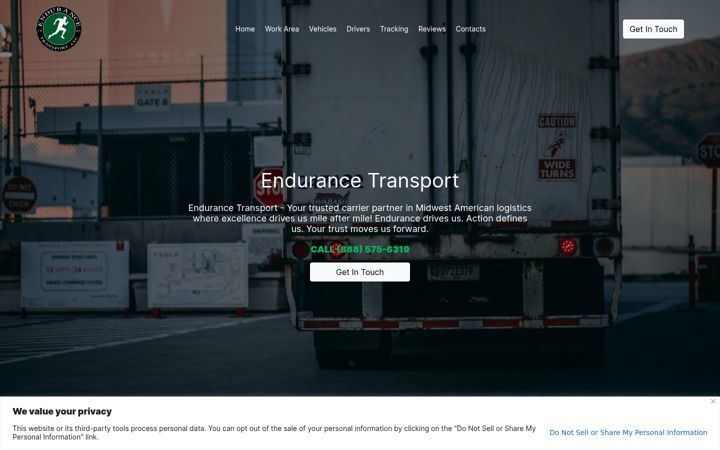 Screenshot of endurance-transportation.com
