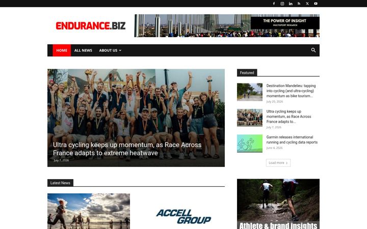 Screenshot of endurance.biz