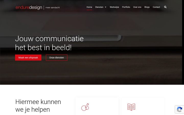 Snímek obrazovky enduredesign.nl