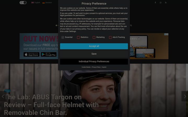 Screenshot of enduro-mtb.com
