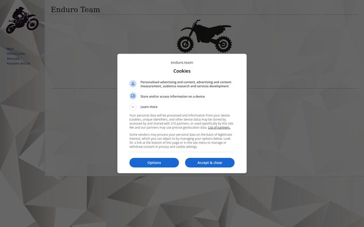 Screenshot of enduro.team
