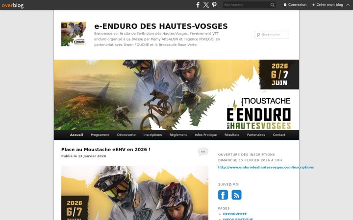 Screenshot of endurodeshautesvosges.com