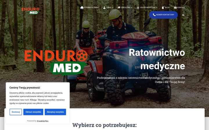 Snímek obrazovky enduromed.pl