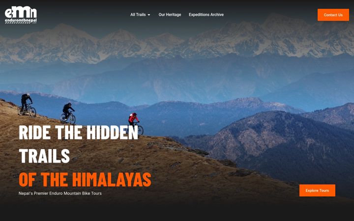 Screenshot of enduromtbnepal.com