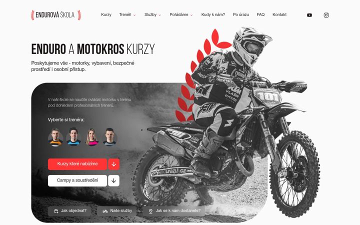 Captura de pantalla de endurovaskola.cz