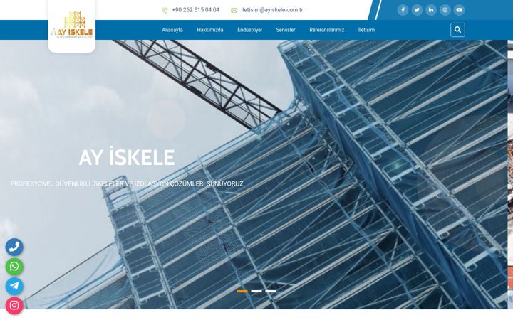 Screenshot of endustriyeliskele.com