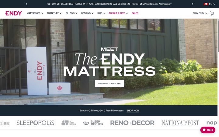 Screenshot of endy.com