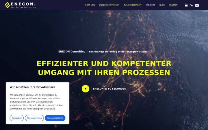 Skjámynd af ene-con.de