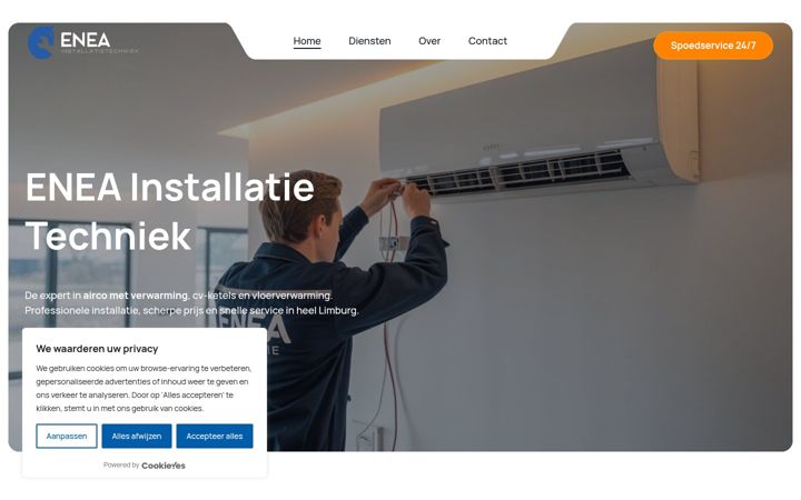 Snímek obrazovky enea-installatietechniek.nl