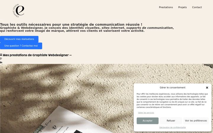 Screenshot of eneagraphicdesign.com