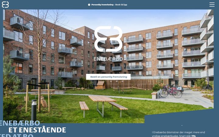 Skärmbild av enebaerbo.dk