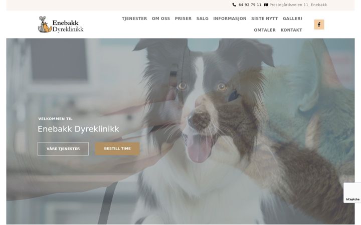 Screenshot van enebakkdyreklinikk.no