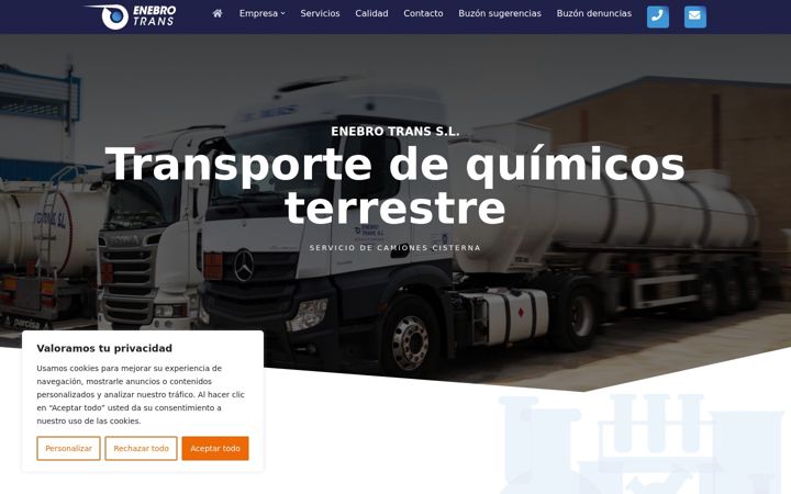 Screenshot of enebrotrans.com