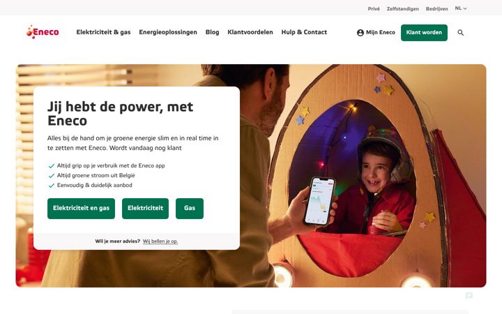 Screenshot of eneco.be