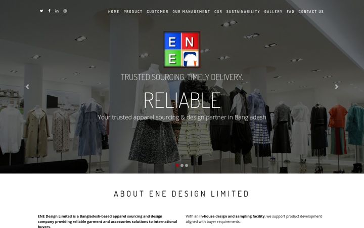 Screenshot of enedesignlimited.com