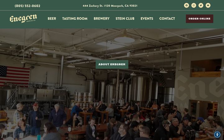 Screenshot of enegrenbrewing.com