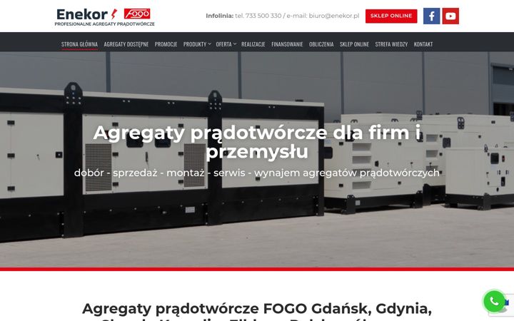 Snímek obrazovky enekor.pl