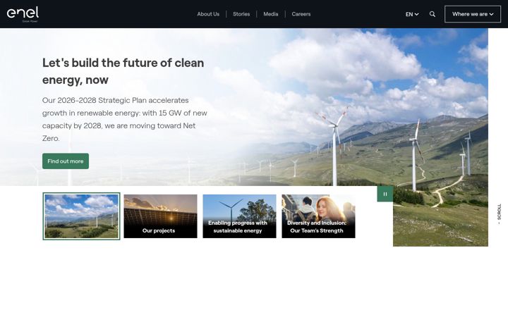 Screenshot of enelgreenpower.com