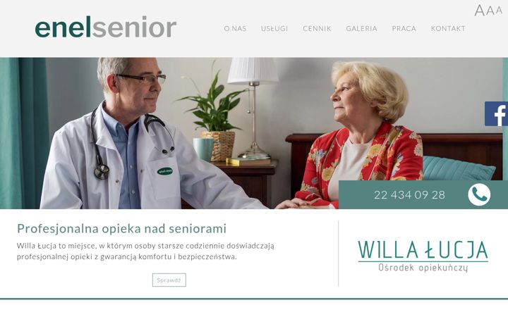 Snímek obrazovky enelsenior.pl