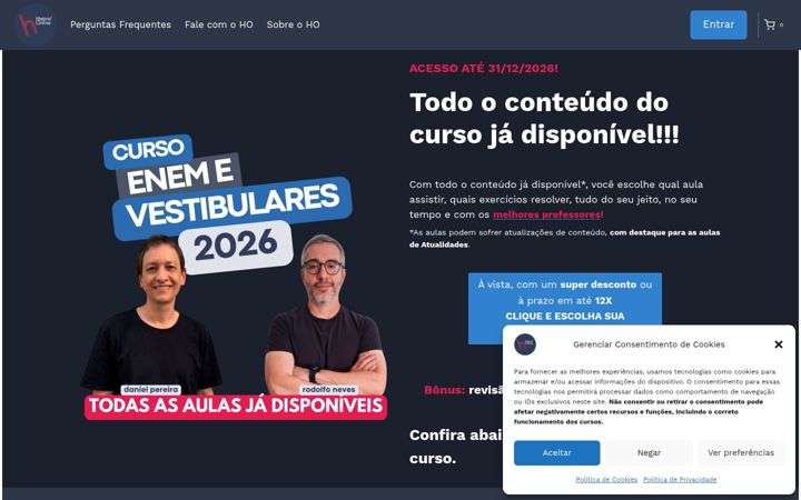 Screenshot of enemevestibulares.com
