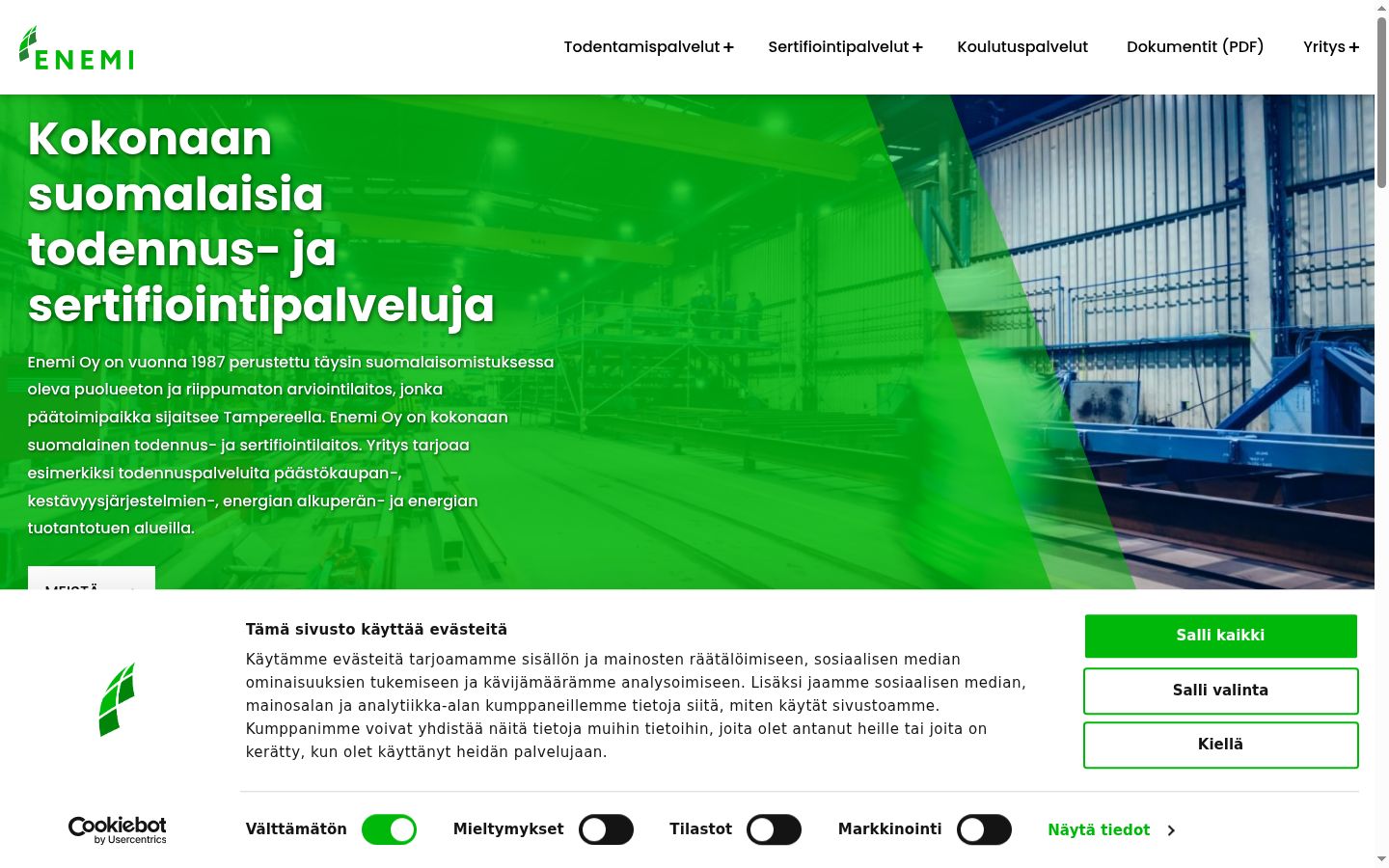 Screenshot van de toestemmingsbanner zoals getoond vóór enige interactie