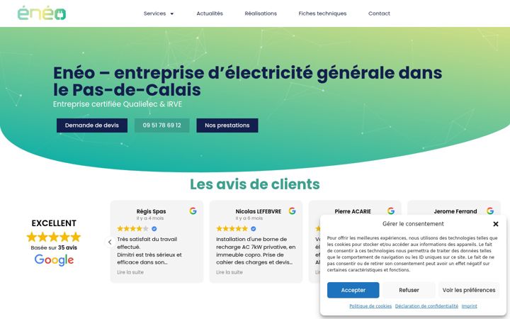 Screenshot of eneo-elec.fr