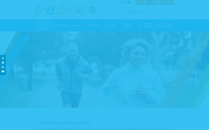 Screenshot of eneosport.be