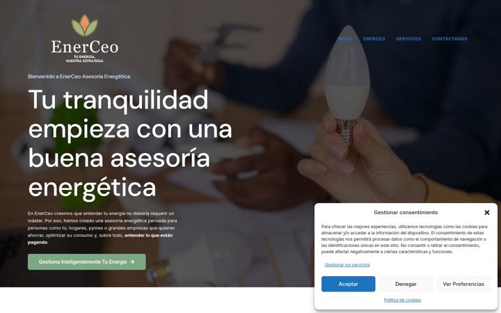 Screenshot of enerceoasesoriaenergetica.com