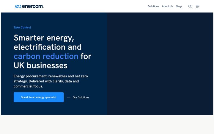Screenshot ta' enercomenergysolutions.co.uk