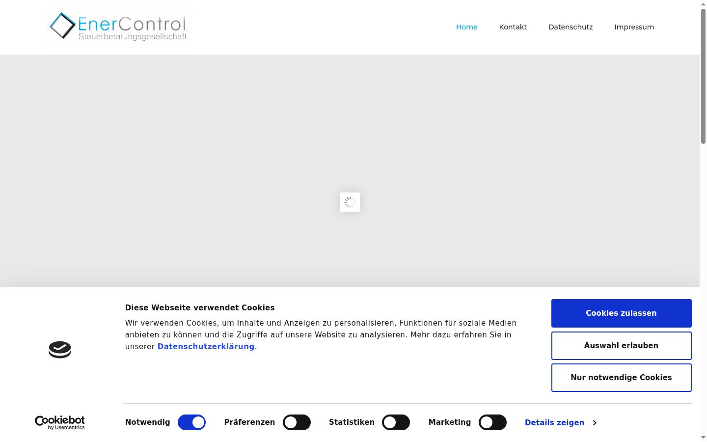 Captura de ecrã do banner de consentimento apresentado antes de qualquer interação