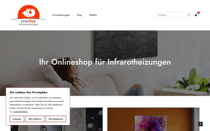 Ekrānuzņēmums no enerfox-infrarotheizungen.de