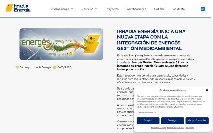 Captura de ecrã de energes.net