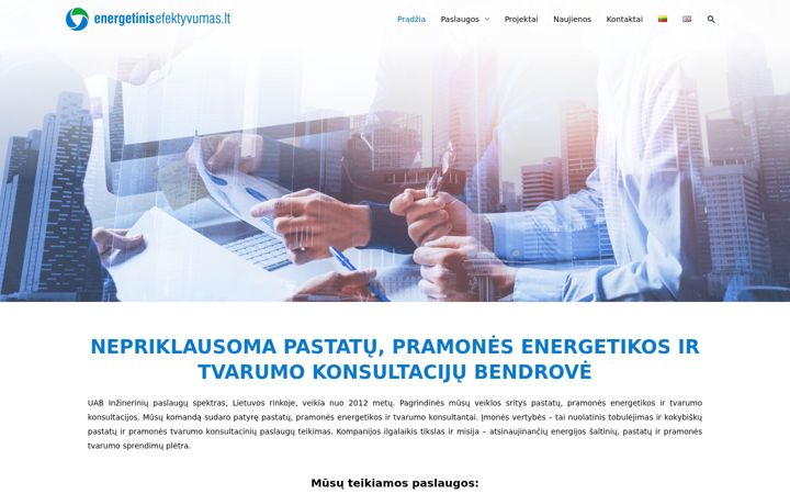 Captura de ecrã de energetinisefektyvumas.lt