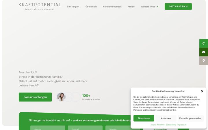 Ekrānuzņēmums no energetischescoaching-kerpen.de