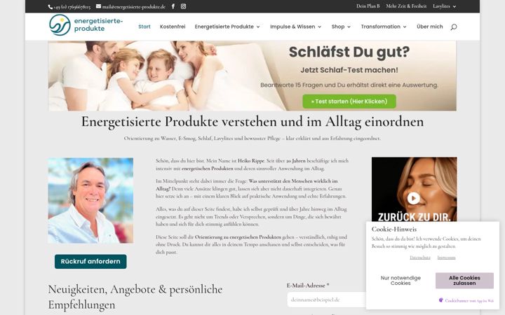 Ekrānuzņēmums no energetisierte-produkte.de