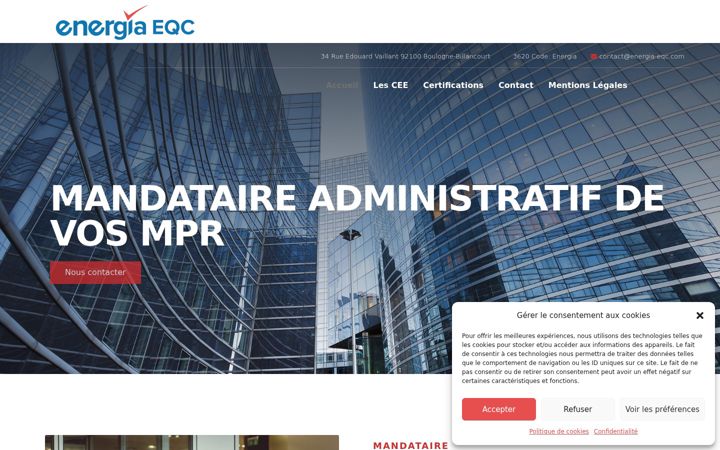 Screenshot of energia-eqc.fr