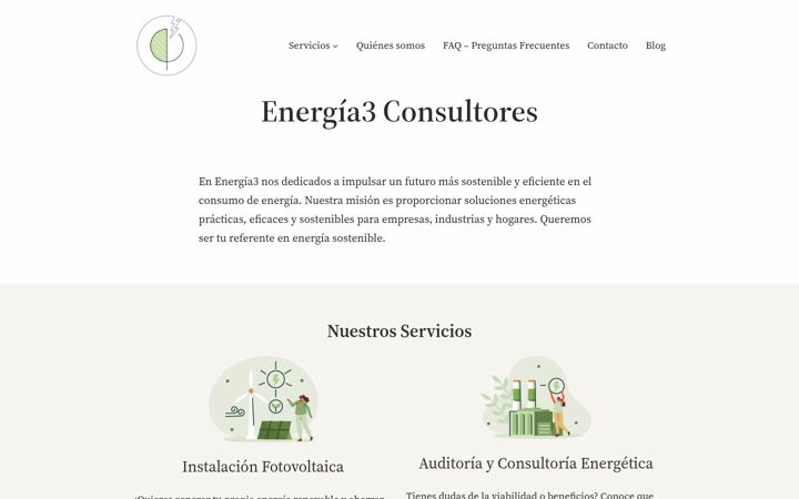 Screenshot of energia3consultores.com
