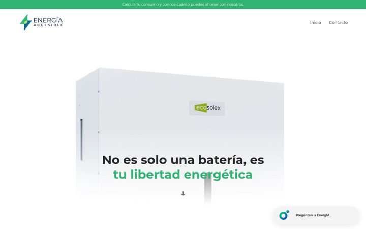 Capture d'écran de energiaaccesible.es