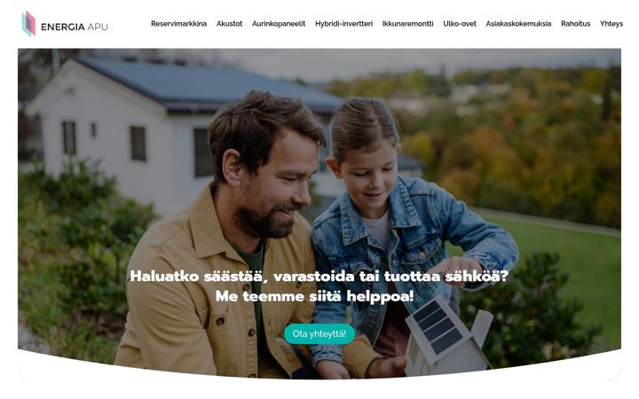 Skärmbild av energiaapu.fi