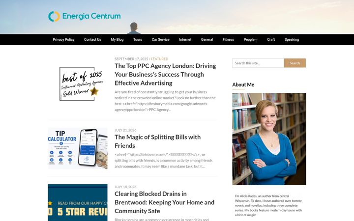 Screenshot of energiacentrum.com