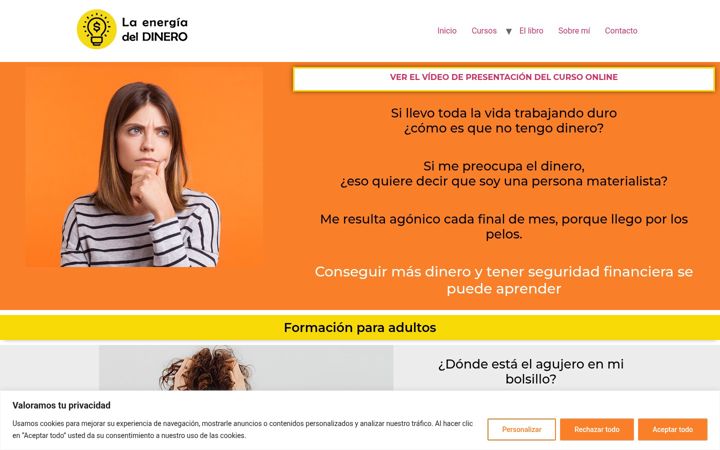 Screenshot of energiadeldinero.com