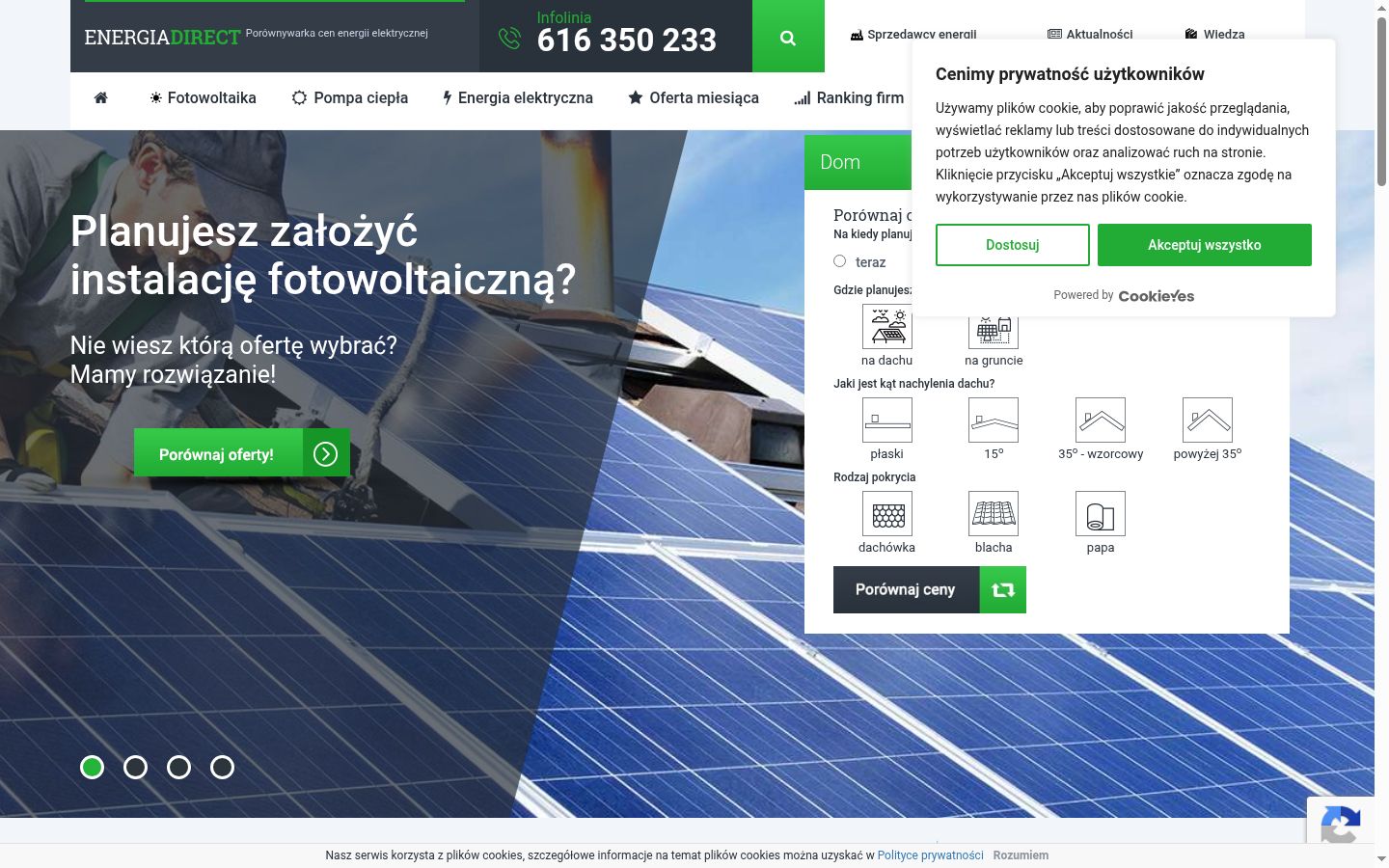 Captură de ecran a bannerului de consimțământ afișat înainte de orice interacțiune